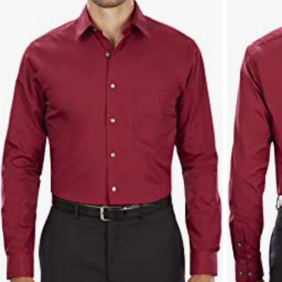 Van Heusen Other - Van Heusen Magenta Wrinkle Free LS Dress Shirt NWT